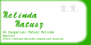 melinda matusz business card